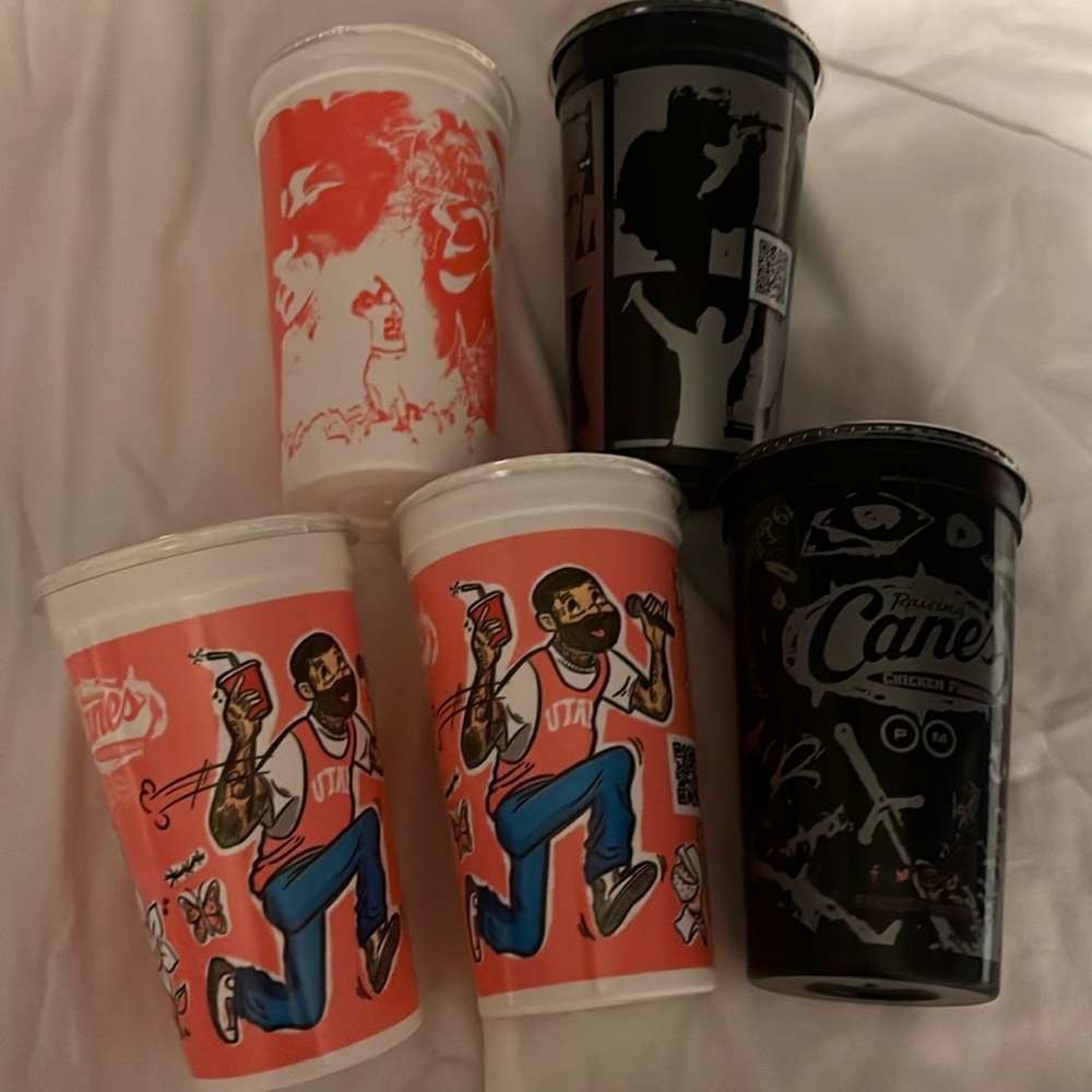 Collection of 5 canes Post Malone cups